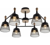 Потолочная люстра ReLuce 01492-0.3-06 BK+WOOD