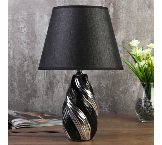 Настольная лампа RISALUX 7515122TL/1 E14 40Вт черный-серебро 24,5х24,5х38 см 4551695