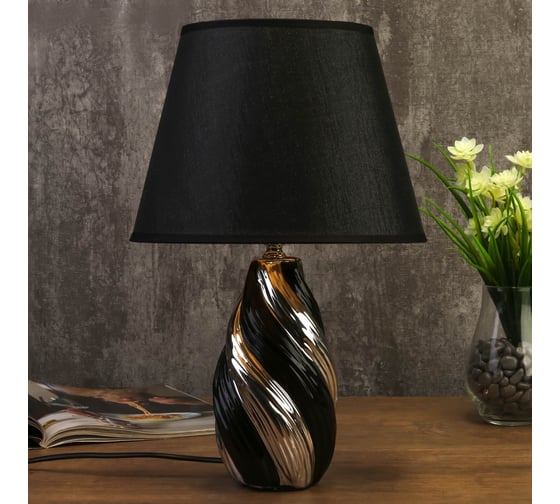Настольная лампа RISALUX 7515122TL/1 E14 40Вт черный-серебро 24,5х24,5х38 см 4551695