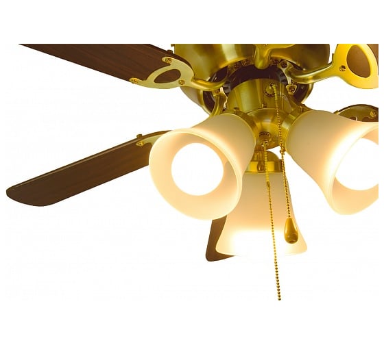 Люстра вентилятор DREAMFAN Fast Satin Brass REG 76 90109