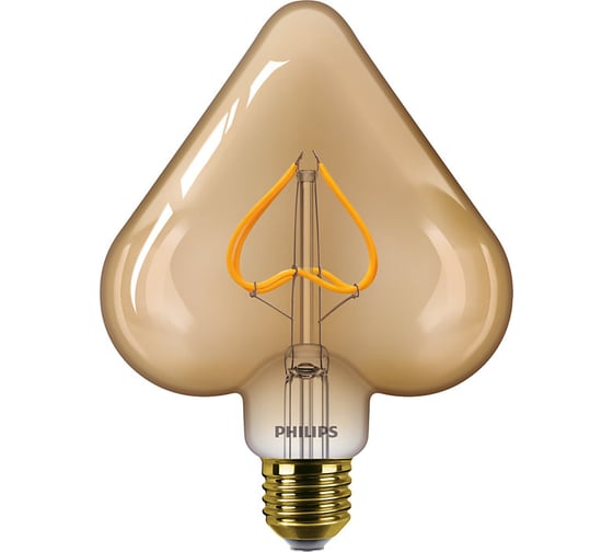 Филаментная светодиодная лампа PHILIPS E27 2.3W = 12W очень теплый свет Heart 929001935501 1