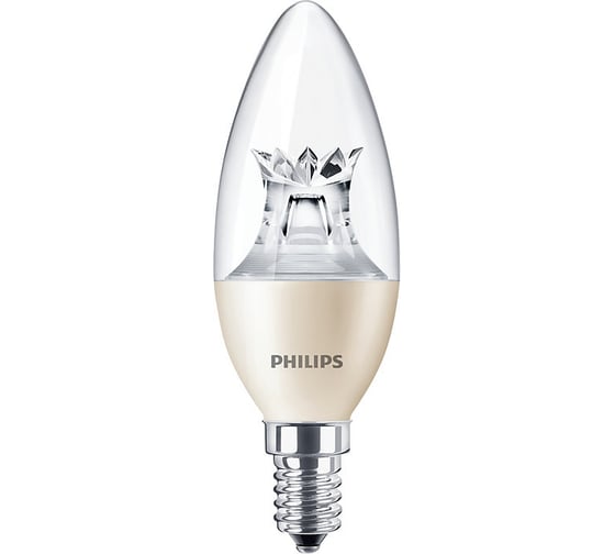 Светодиодная лампа PHILIPS E14 6W = 40W теплый свет диммируемая Master 929001140408 1
