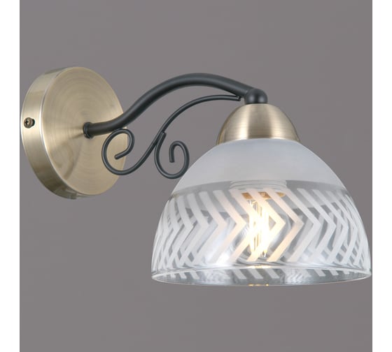 Бра ILLUMICO IL0435-1WSQ-24 BK AB SPICA