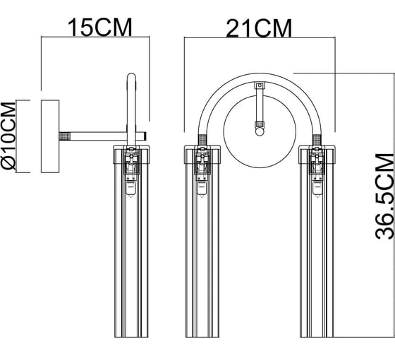 Бра ARTE LAMP BORGIA A4088AP-2AB