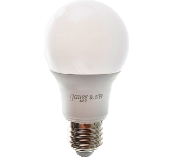 Лампа Gauss Basic A60 9,5W 800lm 3000K Е27 LED 1023210