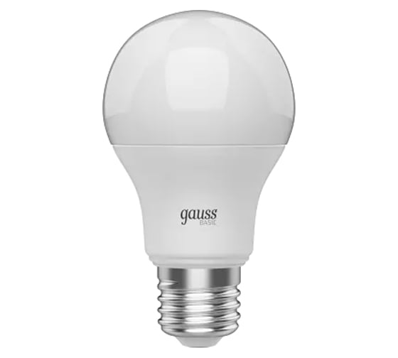 Лампа Gauss Basic A60, 11,5W, 1090lm, 4100K, E27, LED, 1/10/50 1023222 1