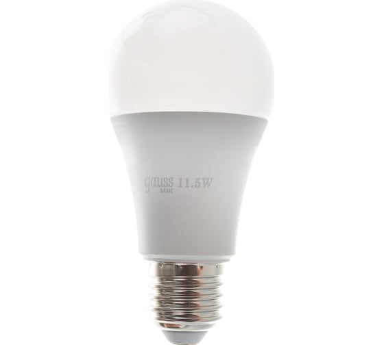 Лампа Gauss Basic A60, 11,5W, 1090lm, 4100K, E27, LED, 1/10/50 1023222
