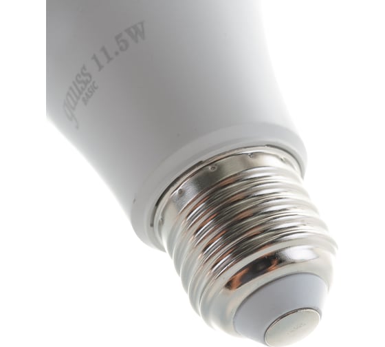 Лампа Gauss Basic A60, 11,5W, 1090lm, 4100K, E27, LED, 1/10/50 1023222