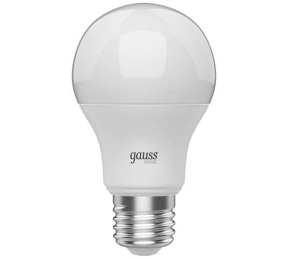 Лампа Gauss Basic A60 9,5W 820lm 4100K E27 LED 1023220