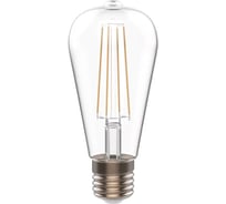 Лампа Gauss Basic Filament, ST64, 4,5W, 470lm, 2700К, Е27, LED 1121215