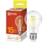 Лампа IN HOME сд LED-A60-deco 15Вт 230В Е27 3000К 1480Лм прозрачная 4690612055893 1