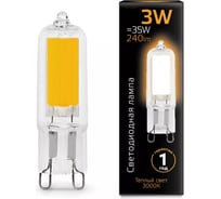 Лампа Gauss Elementary, G9, AC220-240V, 3W, 240lm, 3000K, пластик, LED 14913