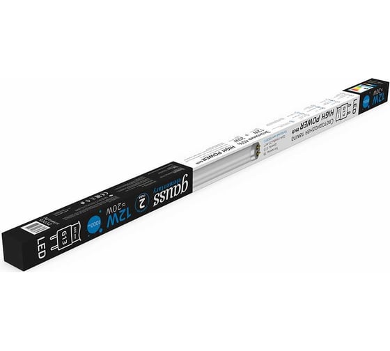 Лампа Gauss Elementary T8, 12W, 1000lm, 6500K, G13, 600mm, стекло, LED, 1/20 93032