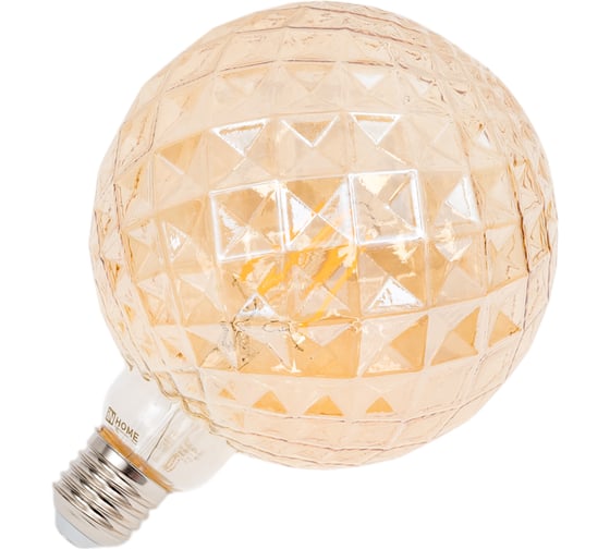 Лампа IN HOME сд LED-GL125CR-deco gold 15Вт 230В E27 3000K 1390Лм кристалл золотистая 4690612056098