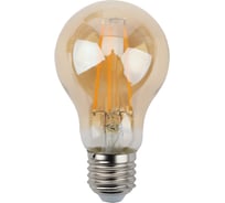 Светодиодная филаментная лампа ЭРА F-LED A60-7W-827-E27 груша, золотая, gold Б0035037