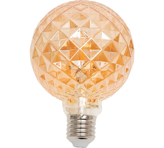 Лампа IN HOME сд LED-GL95СR-deco gold 11Вт 230В E27 3000K 1040Лм кристалл золотистая 4690612056067