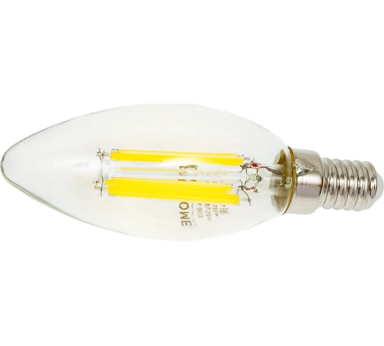 Лампа IN HOME сд LED-СВЕЧА-deco 15Вт 230В Е14 6500К 1455Лм прозрачная 4690612055961