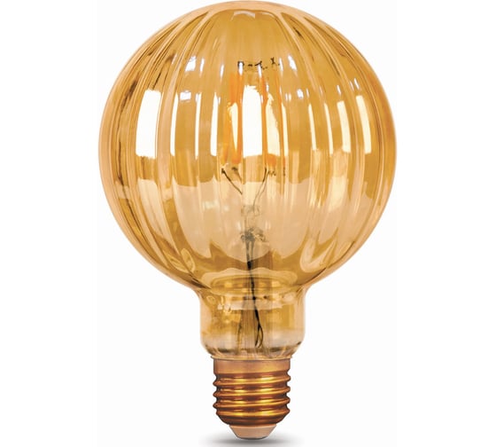 Лампа Gauss Filament G100, 4W, 380lm, 2400К, Е27, golden, LED 147802004