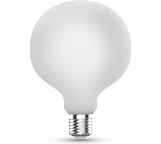 Лампа Gauss Filament G125, 10W, 1100lm, 4100К, Е27, milky, диммируемая, LED, 1/20 187202210-D