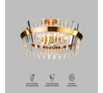 Потолочный светильник Eurosvet 10111/8 золотая бронза / прозрачный хрусталь Strotskis a047843