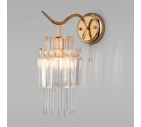 Настенный светильник Eurosvet 10119/1 золото/прозрачный хрусталь Strotskis a052245