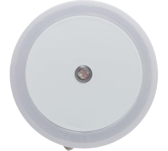 Ночник RISALUX Круг LED реагирует на темноту, белый 6,5x6,5x5 см 7306418