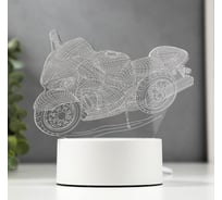 Светильник RISALUX Гоночный мотоцикл LED белый от сети 9,5x16x14 см 3590502