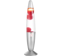 Светильник RISALUX настольный металл, стекло, воск Лава Е14 25-35W серебро 34x8,5x8,5 см 3484018