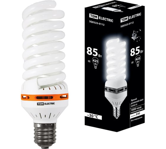 Энергосберегающая лампа TDM ELECTRIC КЛЛ-FS-85 Вт-6500 К–Е40 SQ0323-0112 1