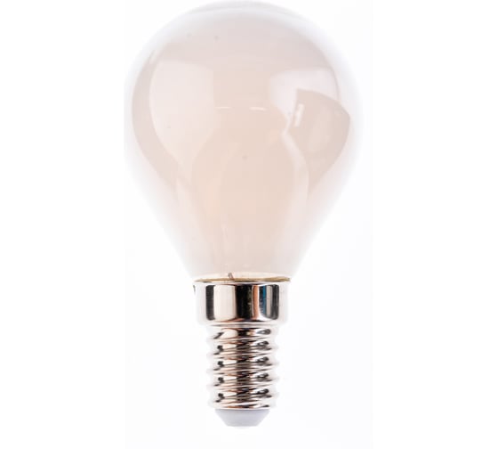 Лампа Gauss Filament, шар, 9W, 590lm, 3000К, Е14, milky, LED, 1/10/50 105201109 16436762