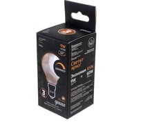 Лампа Gauss Filament, шар, 9W, 590lm, 3000К, Е14, milky, диммируемая, LED, 1/10/50 105201109-D