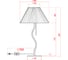 Декоративная настольная лампа ARTE LAMP AGATHA A5069LT-1WH 4