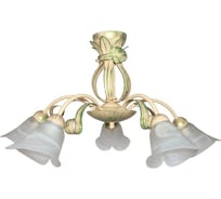 Светильник ЭЛЕТЕХ Глория, 155 (Плафон 04812), НПБ, 01-5х60-105, Е14, ИУ, бежевый/зеленый 1005403679