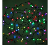 Гирлянда электрическая Сноубум вьюн 9м, 100LED, RGW/RBP, автореж., ПВХ черный, 220В 384-171