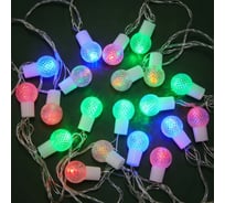 Гирлянда электрическая Сноубум с насадками Мультишарики 4м, 20LED, мульти, 8 реж, ПВХ проз, 220В 381-331