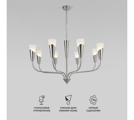 Подвесной светильник Eurosvet Rhyton 60167/8 никель a068285