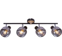 Спот Rivoli 7026704, Dorkas W4, черный/светлое дерево, 4хE14, 40W, 6/72 Б0047100