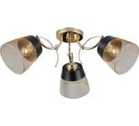 Люстра Rivoli 9067303 Helma P3, золото/черный, 3хE27, 60W 72 Б0047520