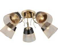 Люстра Rivoli 9067305, Helma P5, золото/черный, 5хE27, 60W, 84 Б0047521