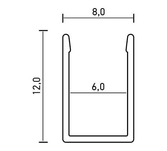Профиль Jazzway PFN-02 PAL 0612 накладной 1м анодированный 5059887