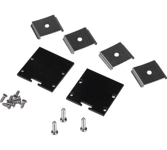 Заглушка торцевая для профиля Jazzway PAL3535 BLACK (черный) (набор 2шт) 5059078