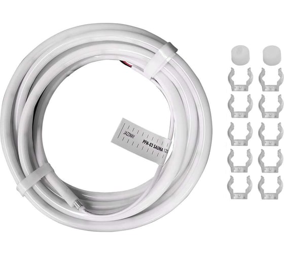 Светодиодная лента Jazzway термостойкая для бани и сауны PFN-03 "SAUNA 24V" 2835/120 4000K 24В d13мм IP68 (упаковка 5м) 5058750