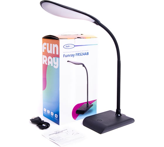 Настольный светодиодный светильник FunRay FR524AB 4000К, 24 диода, АКБ 1800 mAh, 300Лм, 13037