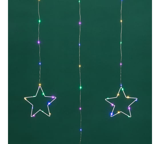 Гирлянда Neon-Night Занавес из росы с фигурами Звезд, IP20, МУЛЬТИКОЛОР, USB + пульт управления 315-849