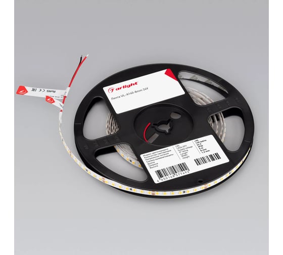 Светодиодная лента Arlight UL-A140-8mm 24V Warm2400 5м 053455
