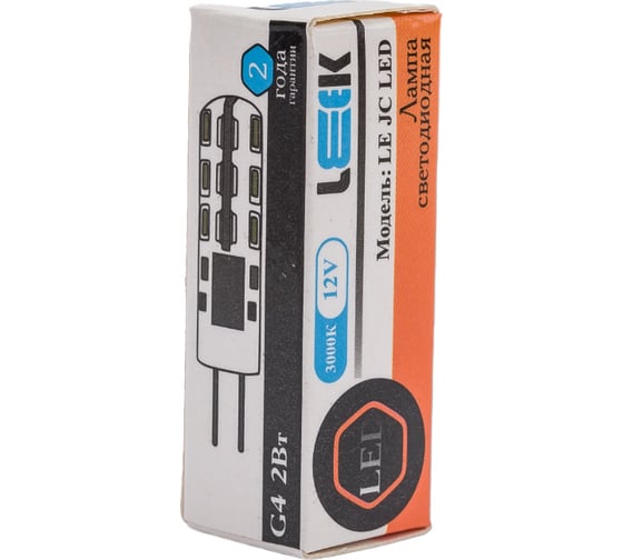 Светодиодная лампа LEEK LE JC LED 2W 3K G4 12V 100/1000 LE010503-0007