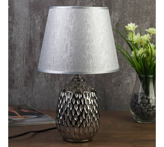 Настольная лампа RISALUX 7555092TL/1 E14 40Вт серебро 21х21х32 см 4551709