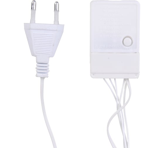 Гирлянда электрическая Сноубум бахрома 2.5x0.35х0.55x0.75м, 80LED,мульти MIX, 8 реж, ПВХ белый, коннект, 220В 382-090