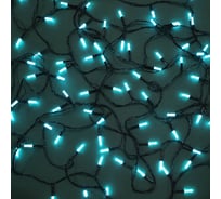 Гирлянда электрическая Сноубум вьюн 9м, 100LED, аква, 8 реж., ПВХ черный, 220В 384-172