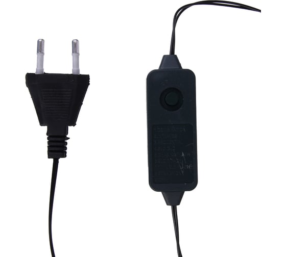 Гирлянда электрическая Сноубум занавес нить 200 LED, 2х2м, 10 нитей, мульти, 8 реж, медь, 220В (12V) 382-092
